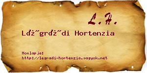Légrádi Hortenzia névjegykártya